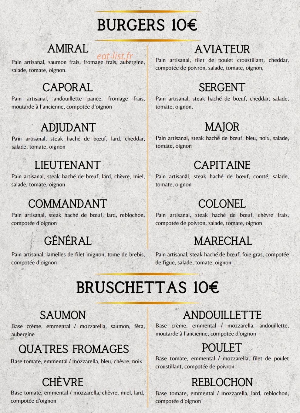 Le QG Restaurant — carte page 7