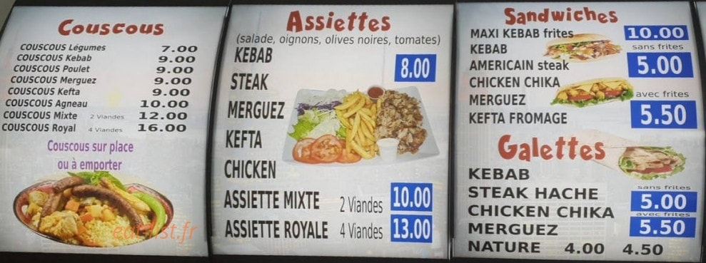 Kebab sainte florine — carte page 1