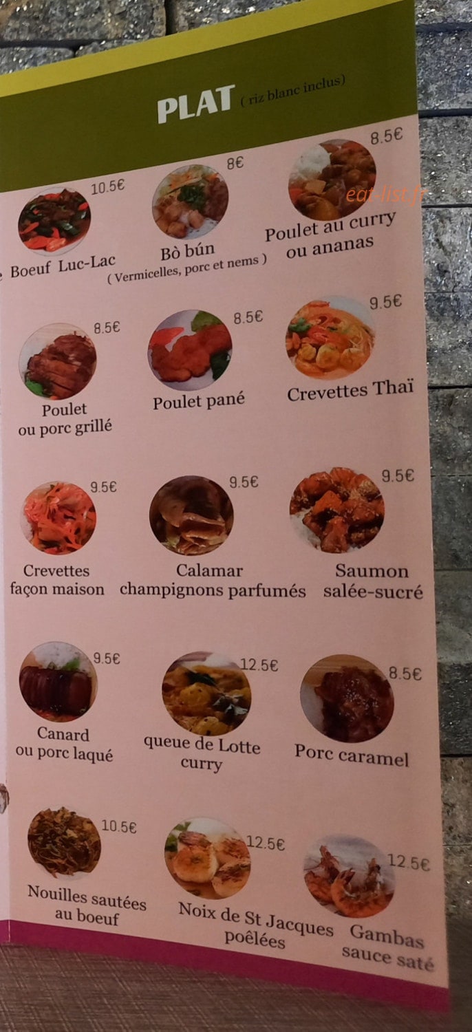 Carte et menu de Viet Food à Sainte Florine — Les plats