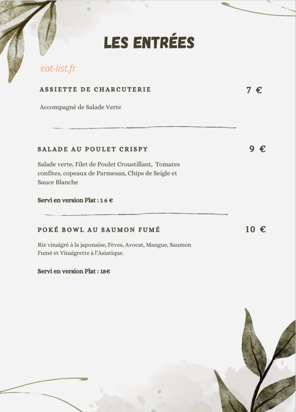 Le Quai 9 3/4 — carte page 3