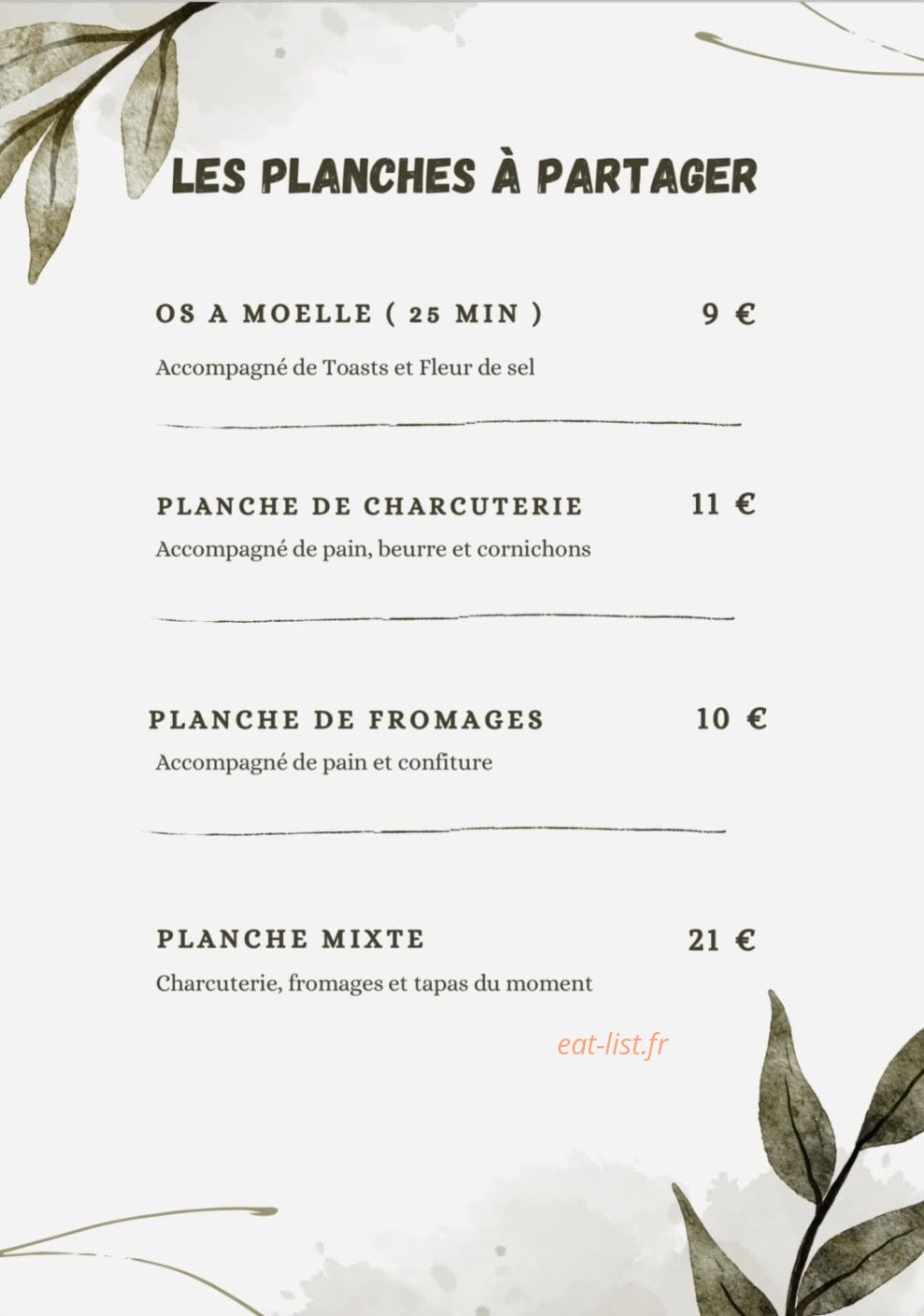 Le Quai 9 3/4 — carte page 4