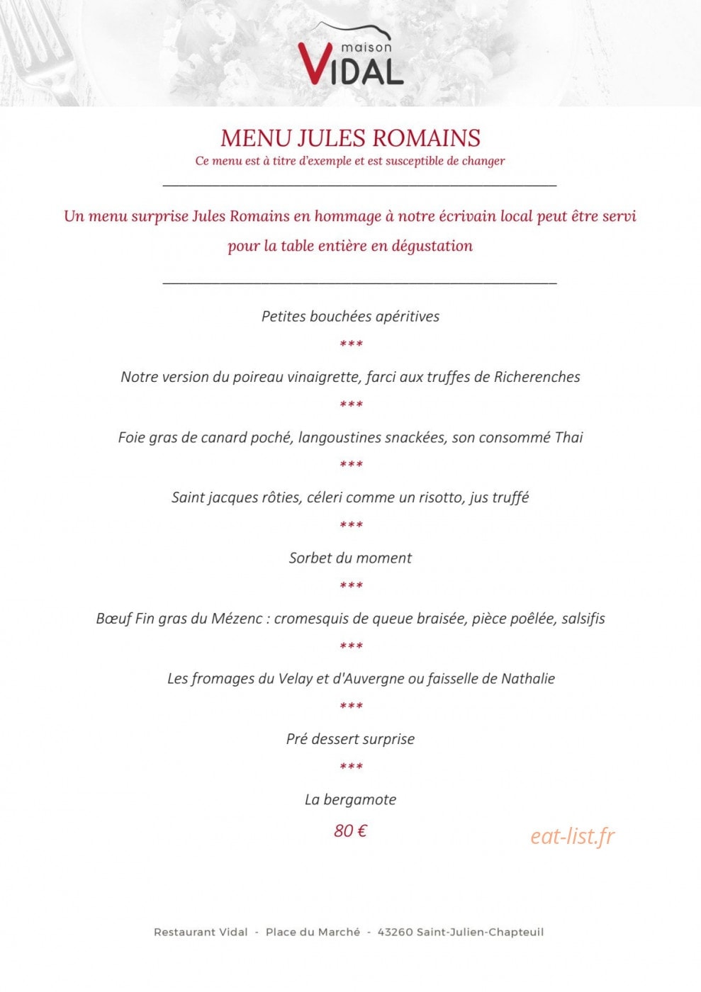 Vidal — carte page 3