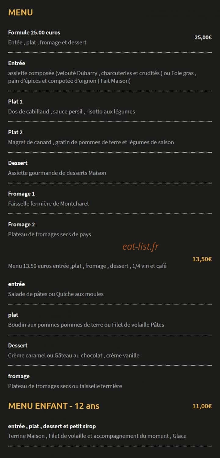 L'Amuse bouche — carte page 1