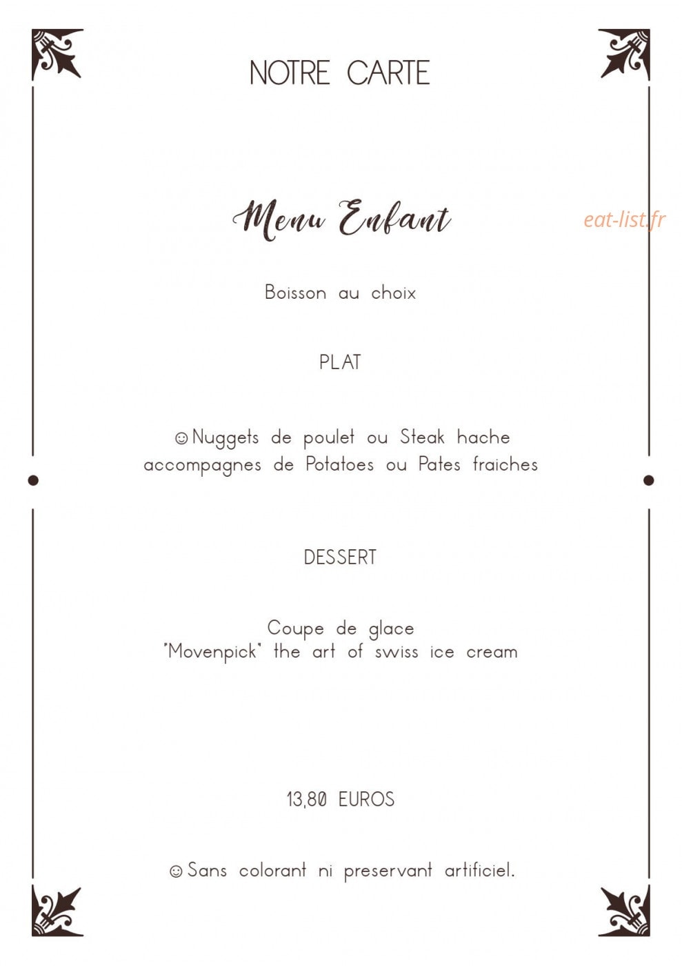 Entre Nous — carte page 2