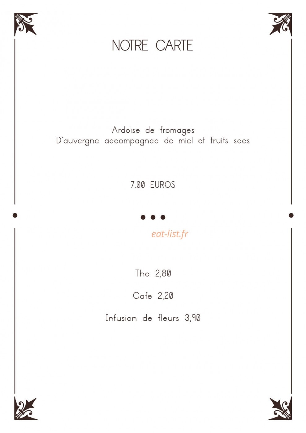 Entre Nous — carte page 9