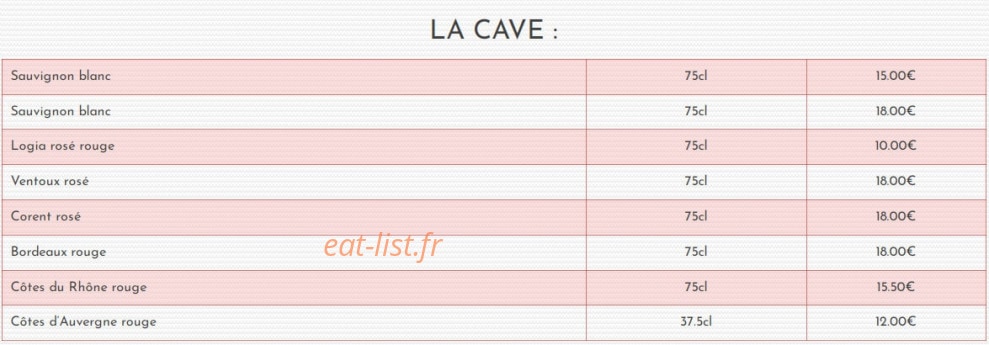 Le Bistrot de Lucas — carte page 2