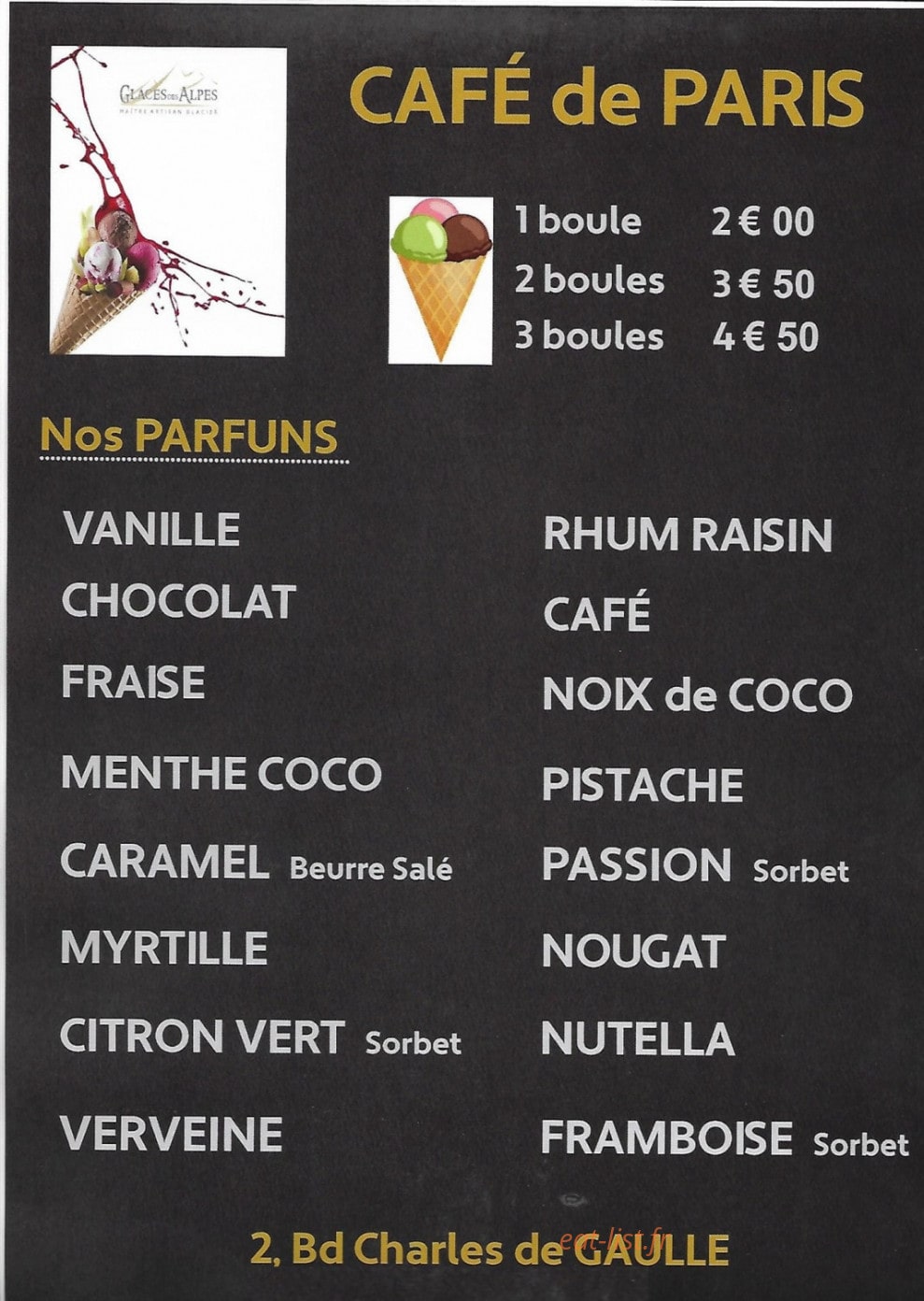 Le Café de Paris — carte page 3