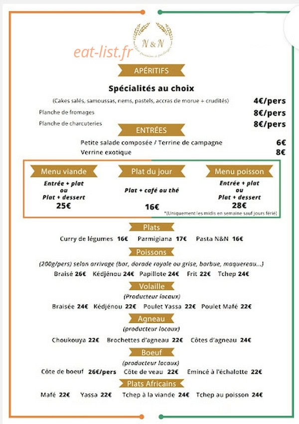 N&N — carte page 2
