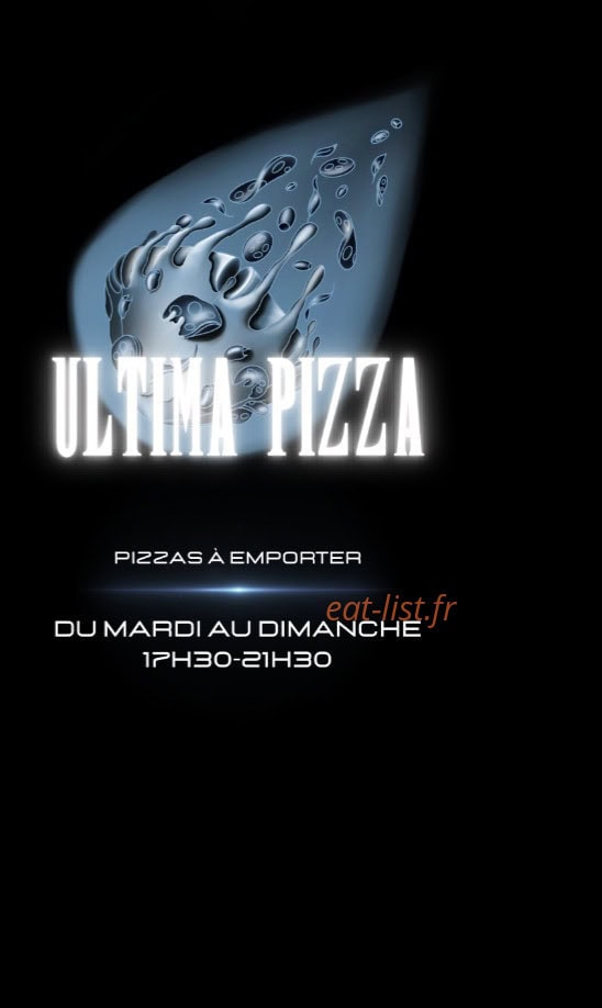 Ultima Pizza — carte page 1
