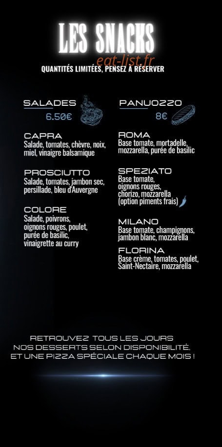 Ultima Pizza — carte page 4