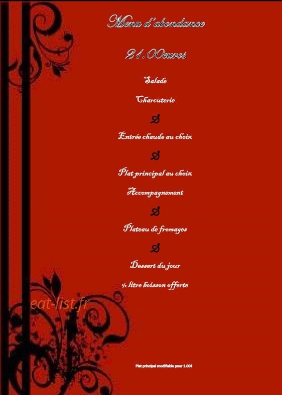 Chez Monique — carte page 1