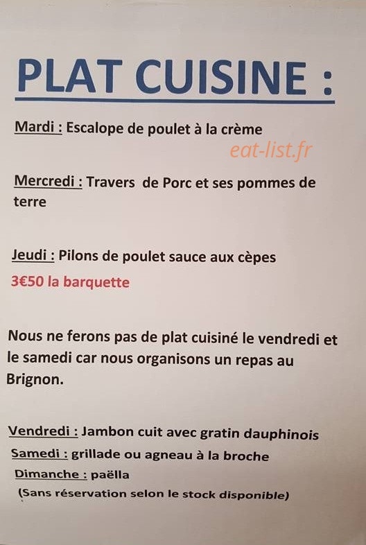 Les Délices d'Amandine — carte page 2
