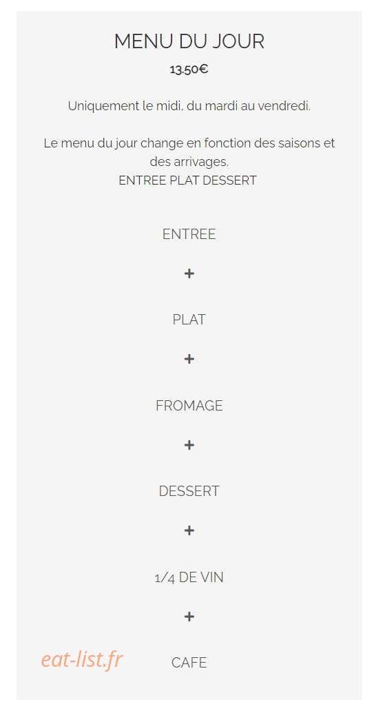 Auberge Alsacienne — carte page 2