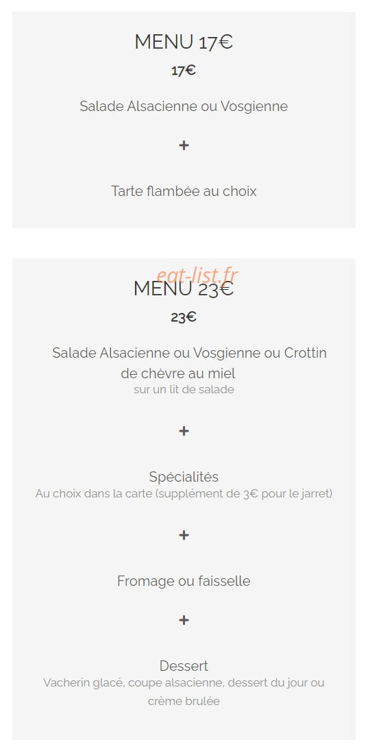 Auberge Alsacienne — carte page 3