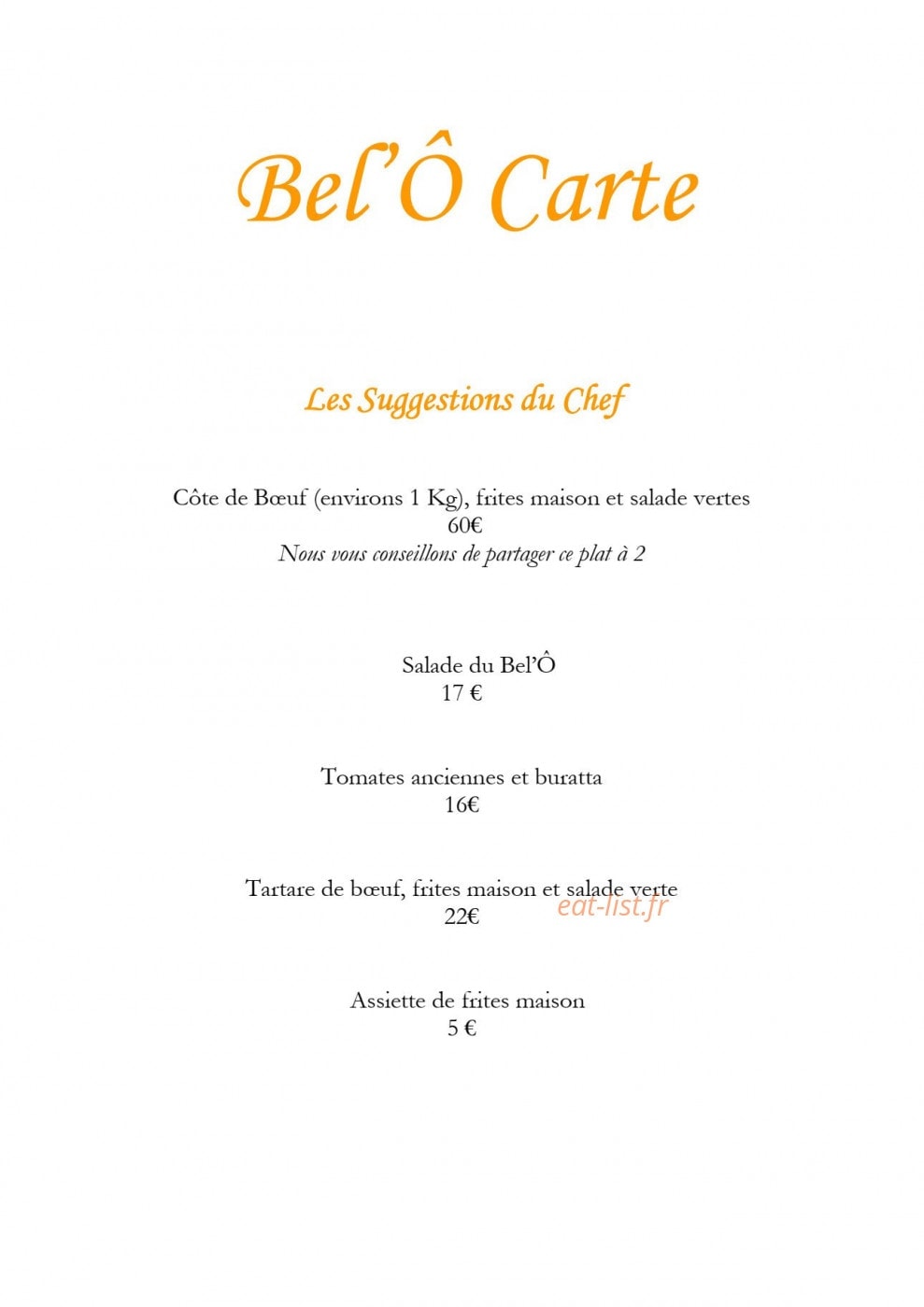Bel Horizon — carte page 2