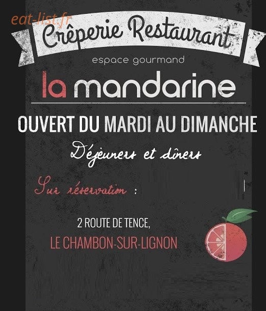 La Mandarine — carte page 1
