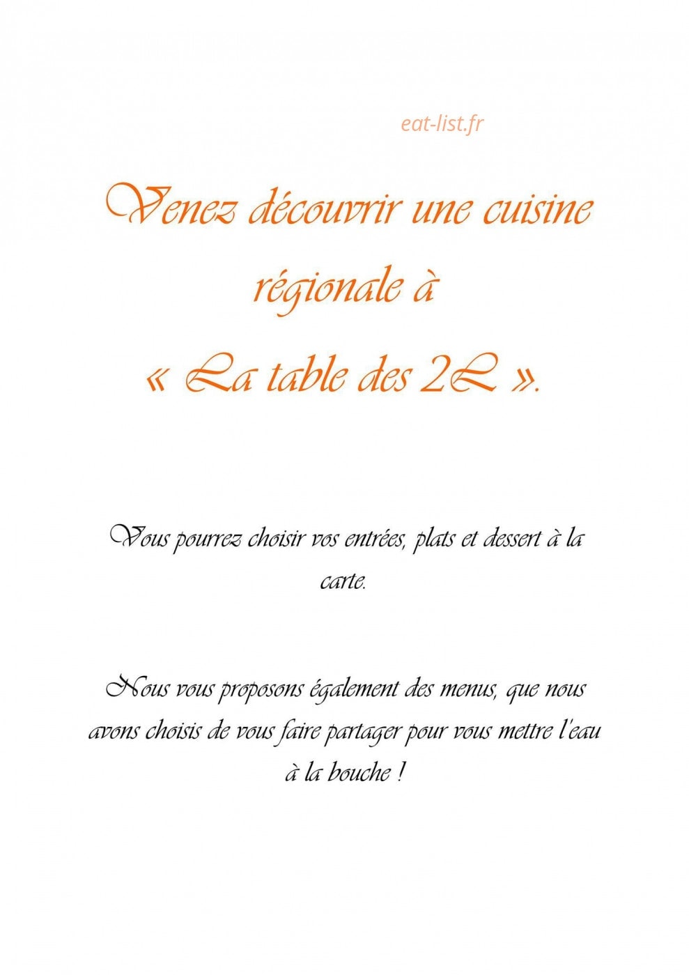 La Table Des 2 L Le Chambon Sur Lignon Menu Et Photos La table des 2 l le chambon sur lignon menu et photos