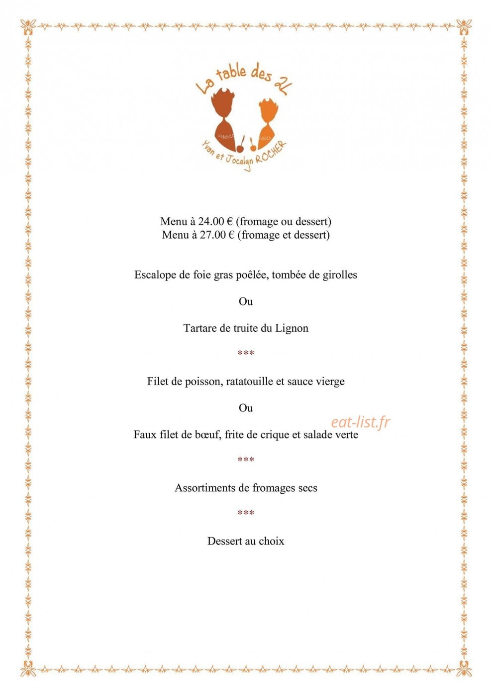 La table des 2 L — carte page 3