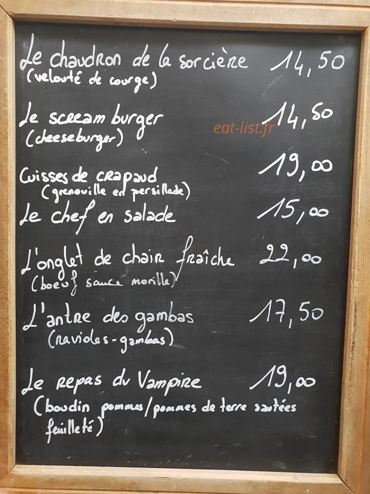 Restaurant L'épicurien — carte page 1