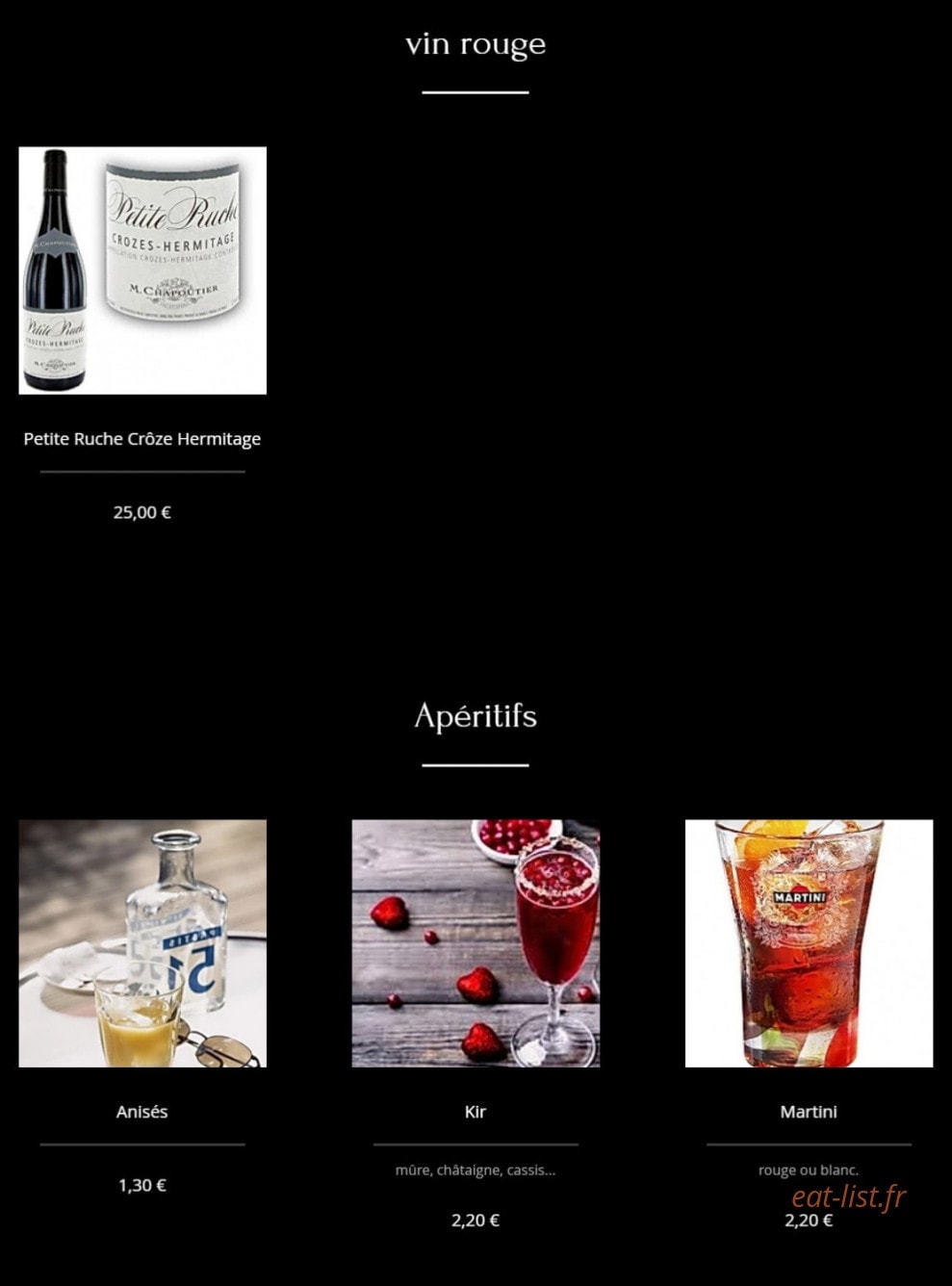 Aux Legendes — carte page 4