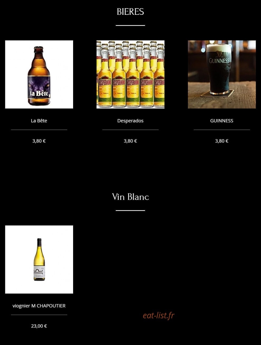 Aux Legendes — carte page 3