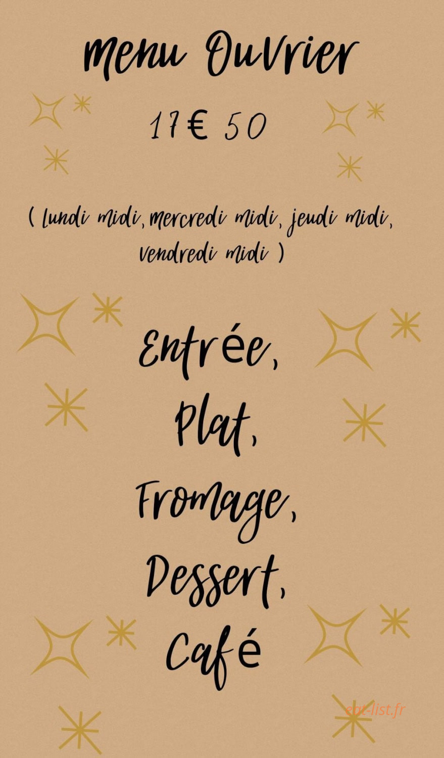 Auberge du fromager du Doulon — carte page 2