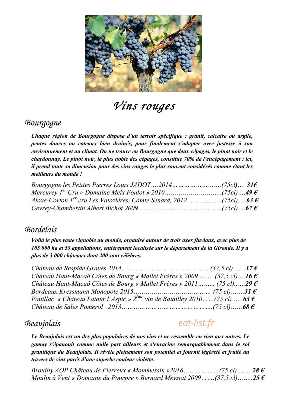 La Bougnate — carte page 7