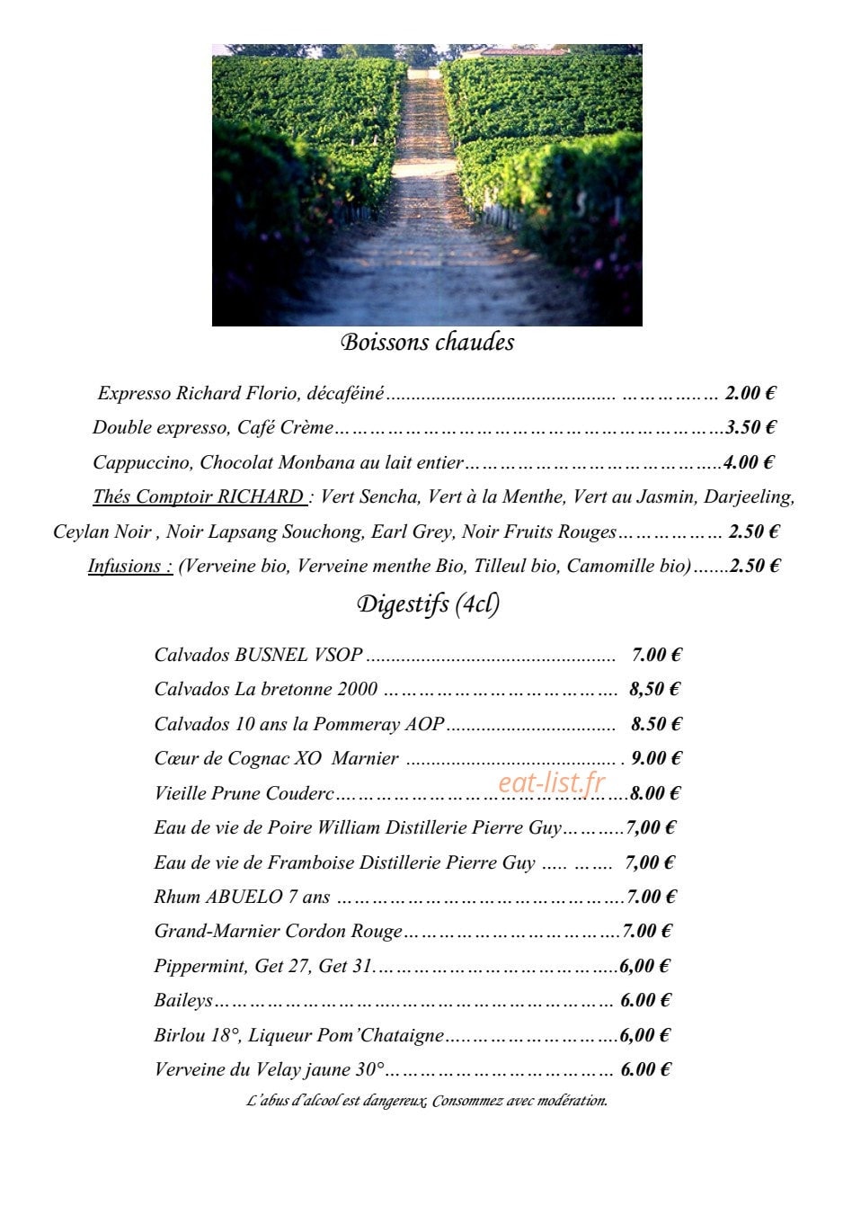 La Bougnate — carte page 9