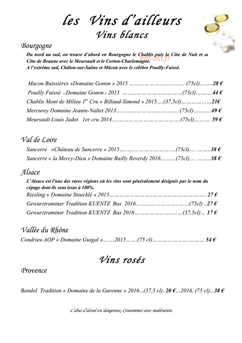 La Bougnate — carte page 6
