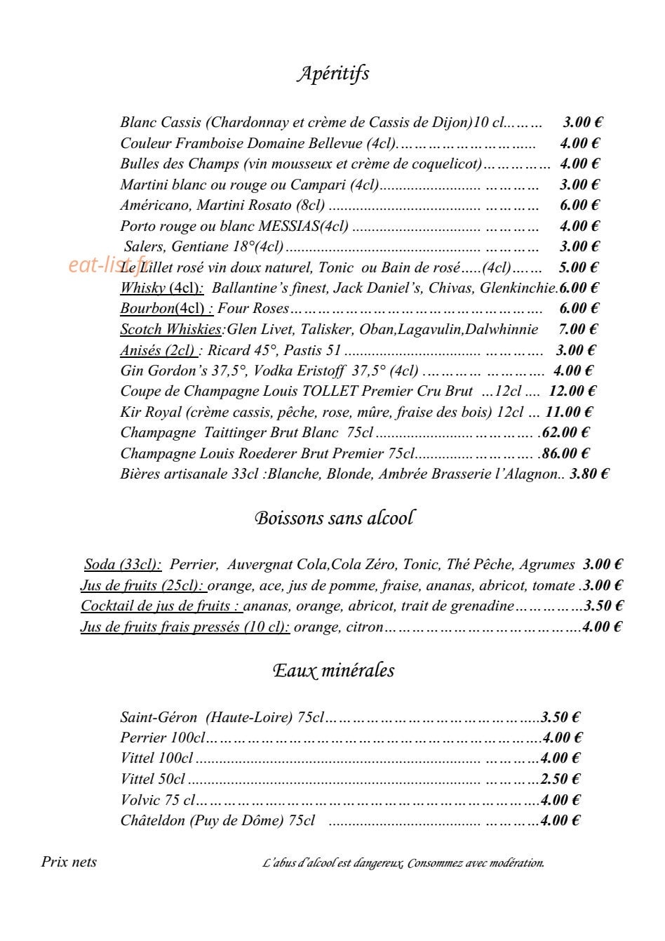 La Bougnate — carte page 5