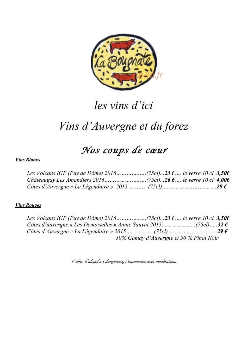 La Bougnate — carte page 4