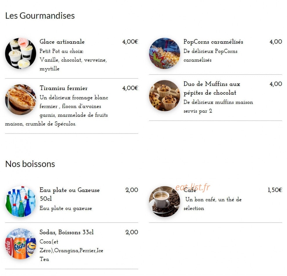 Popote et Tambouille — carte page 2
