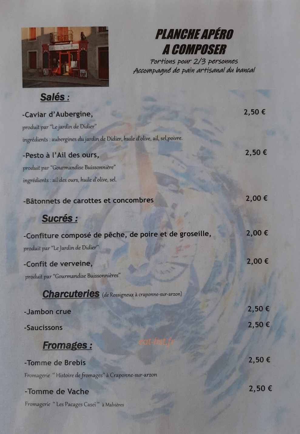Le P'tit Georges — carte page 1