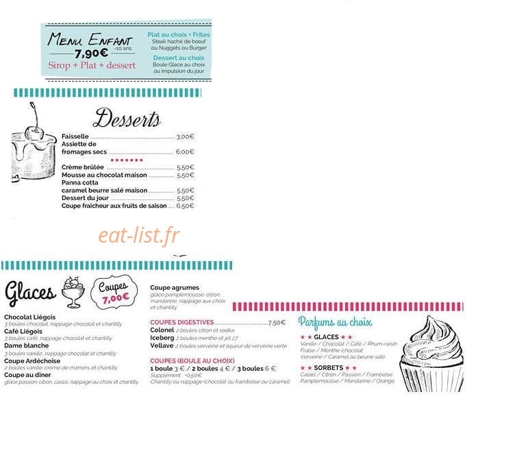 Planét'Au Dîner — carte page 3