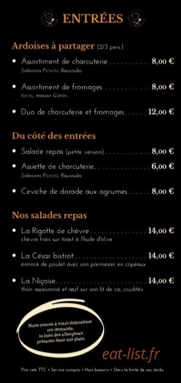 Le Bistrot — carte page 2