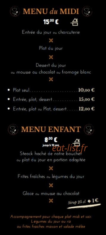 Le Bistrot — carte page 3