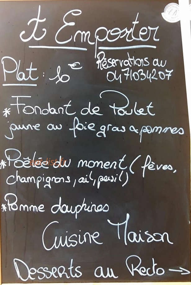 Chez Simone — carte page 1