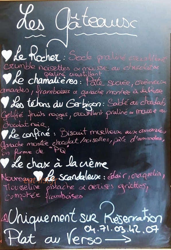 Chez Simone — carte page 2