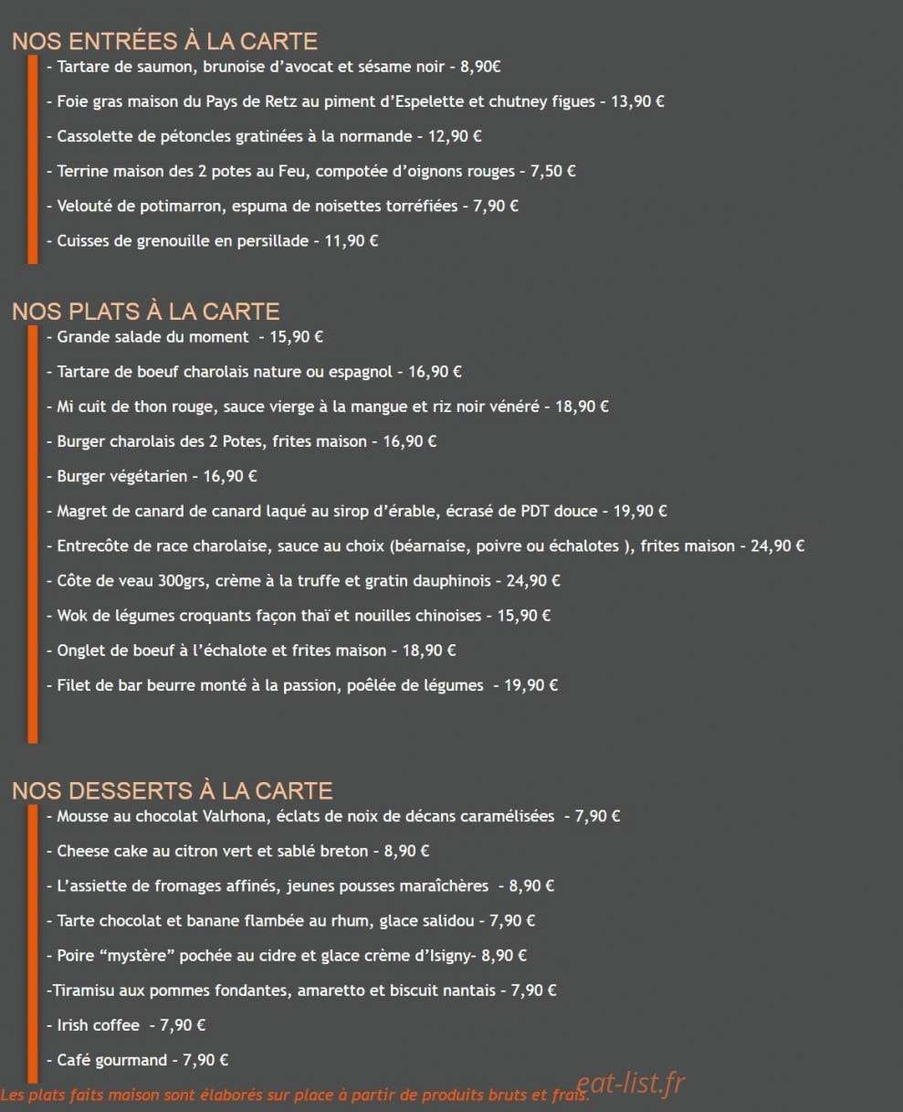 2 Potes au Feu — carte page 2