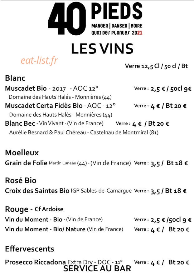 40 pieds — carte page 2