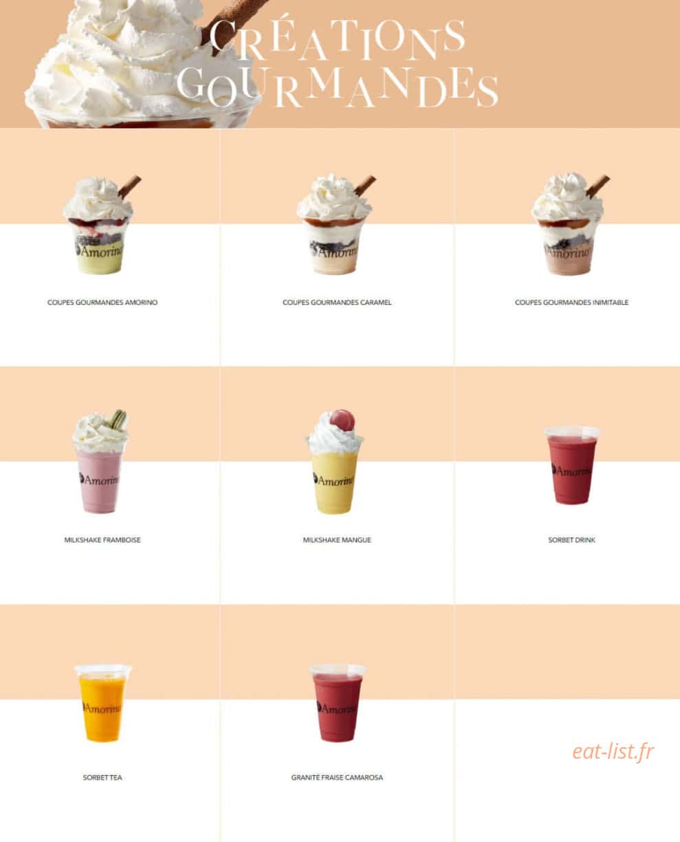 Amorino — carte page 8