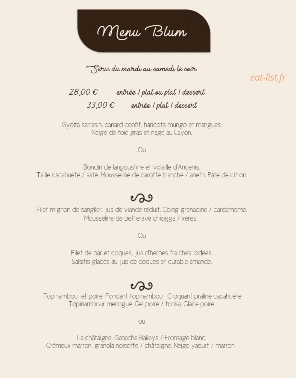 Art'N Blum — carte page 1