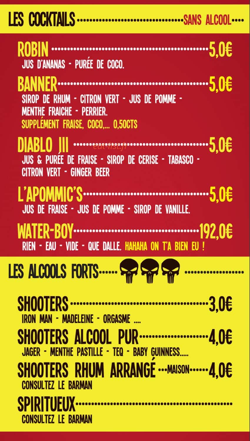 Atomic's Café — carte page 9
