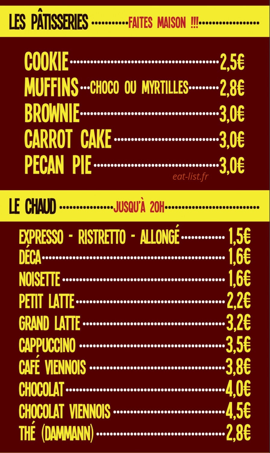 Atomic's Café — carte page 3