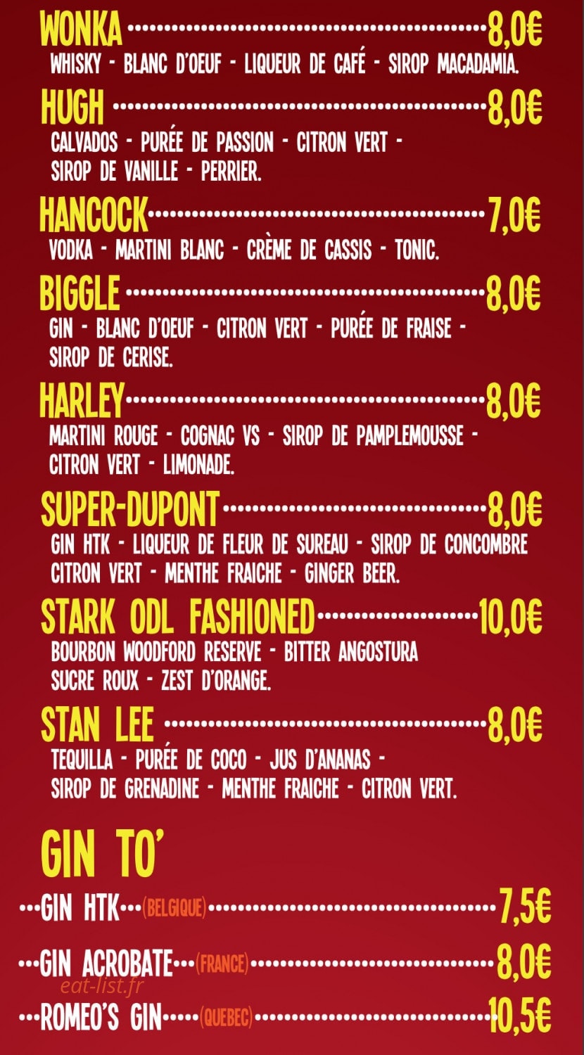Atomic's Café — carte page 8