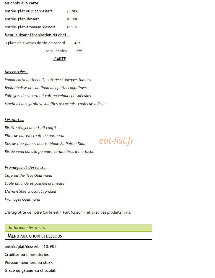 Au Plaisir A Nantes Carte Menu Et Photos