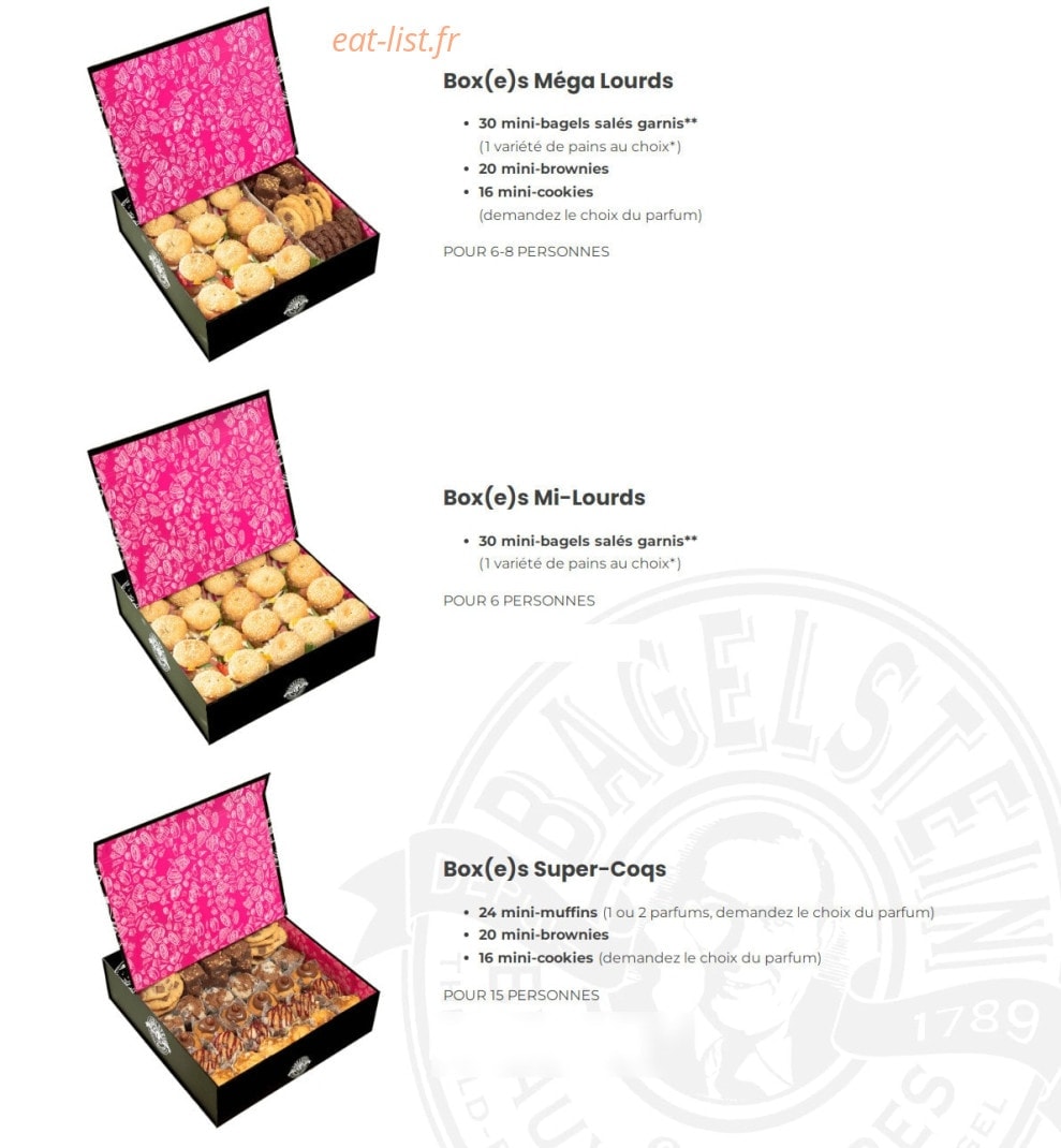 Bagelstein — carte page 10