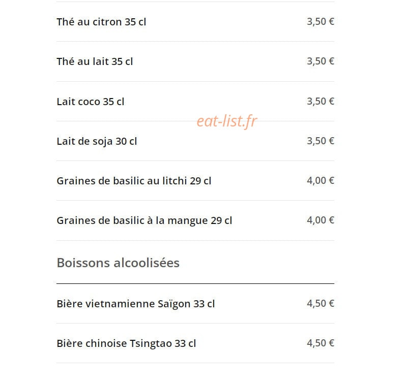 Banh Mie — carte page 7