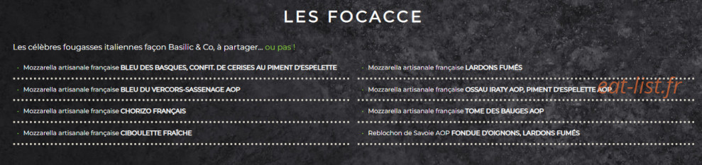 Basilic & Co — carte page 2