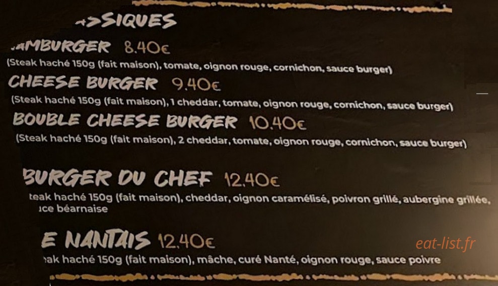 Bbq Burger — carte page 1